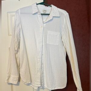 J. Crew Women’s Textured White Button Down Shirt